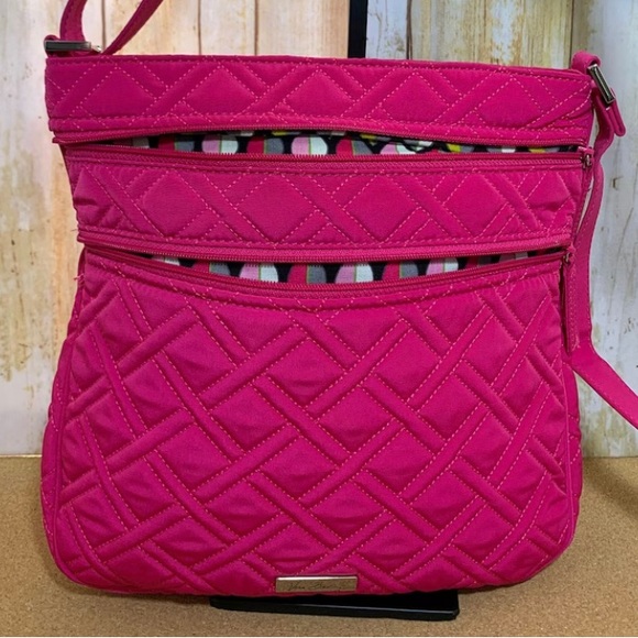 Vera Bradley Fuchsia Pink Crossbody Hot Pink Magenta - Picture 6 of 6